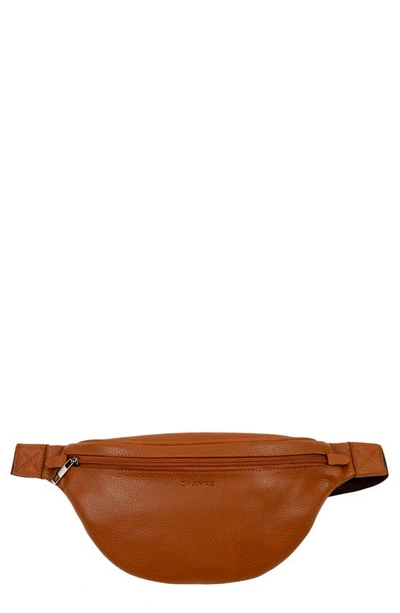 Champs Onyx Leather Waist Pack In Brown