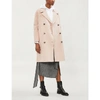 The Kooples Double-breasted Wool Coat In Powder