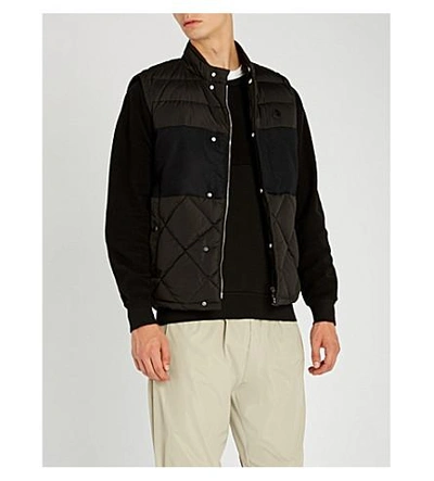 Moncler Quilted Down-filled Shell Gilet In Black