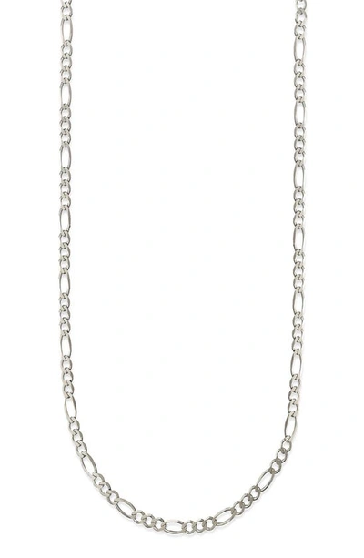 Best Silver Figaro Chain Necklace In Metallic