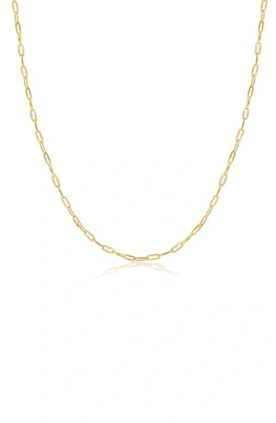 Best Silver Paper Clip Chain Necklace In Gold