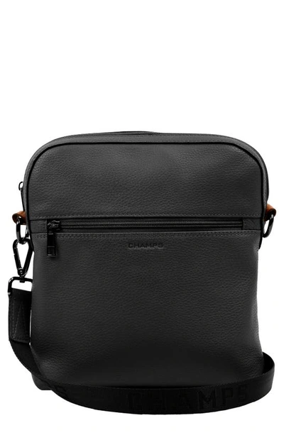 Champs Onyx Leather Camera Bag In Black