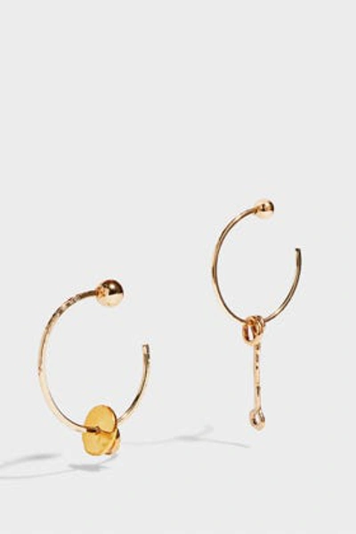 Sonia Boyajian Alice Hoop Charm Earrings In Y Gold