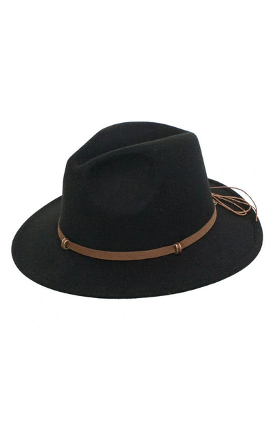 Peter Grimm Janelle Felt Panama Hat In Black