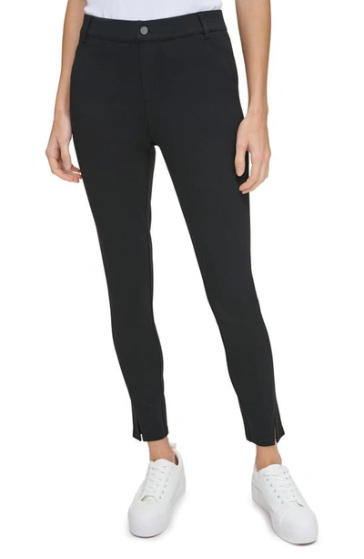 Andrew Marc Sport High Waist Ponte Pants In Black