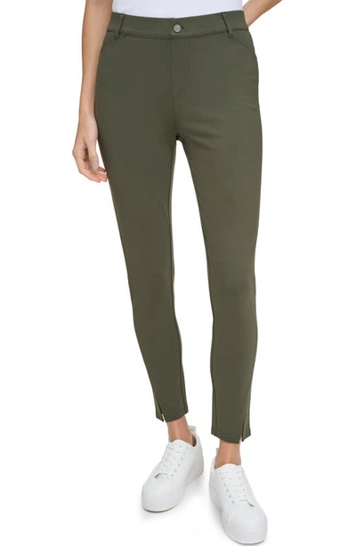 Andrew Marc Sport High Waist Ponte Pants In Forest Green
