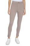 Andrew Marc Sport High Waist Ponte Pants In Taupe