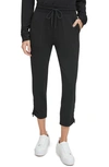 Andrew Marc Sport Cinched Hem Pull-on Pants In Black