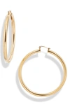 Knotty Extra Large Hoop Earrings In Gold