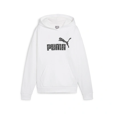 Puma Women's Ess+ Animal Hoodie In White