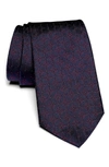 Jack Victor Gordon Geometric Jacquard Silk Tie In Burgundy