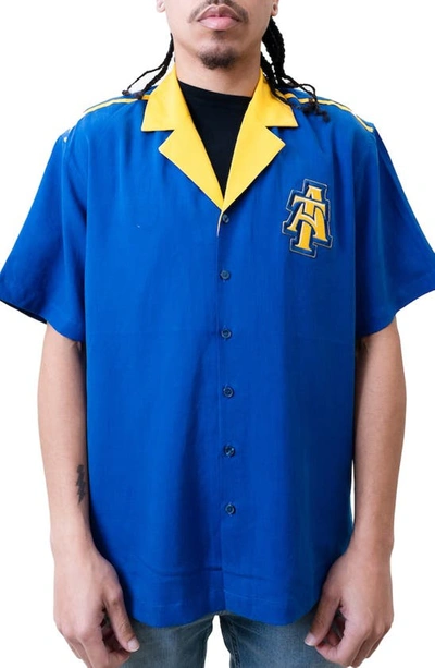 9tofive Nc A&t Bowling Shirt In Blue