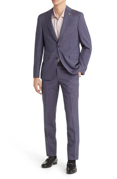 Ted Baker Roger Extra Slim Fit Wool Suit In Purple