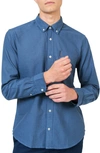 Ben Sherman Signature Organic Cotton Button-down Oxford Shirt In Riviera Blue