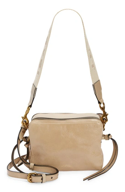 Isabel Marant Wardy Crinkle Leather Camera Bag In Sand