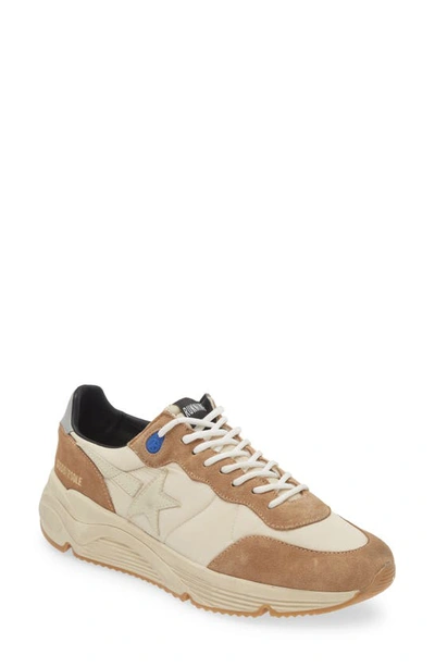 Golden Goose Running Sole Low Top Sneaker In Ivory/ Grey/ Tobacco 15537