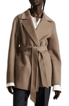 & Other Stories Belted Wool Blend Coat In Beige