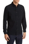 Ted Baker Lecco Slim Fit Corduroy Button-down Shirt In Black
