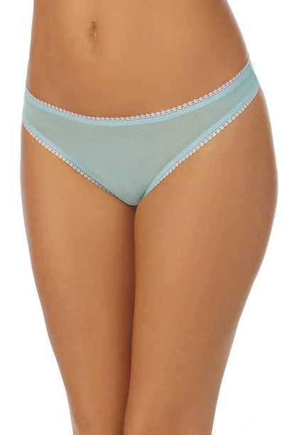 On Gossamer Hip-g Mesh Thong In Pastel Turquoise