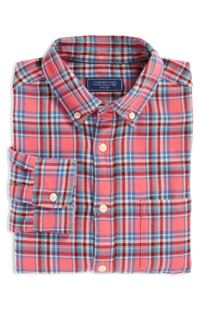 Vineyard Vines Plaid Twill Button-down Shirt In Rum Runner