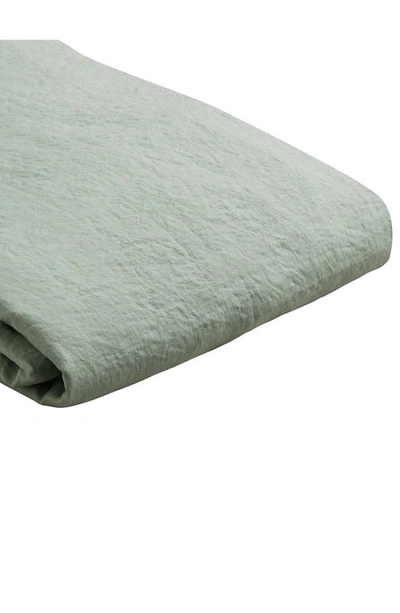 Piglet In Bed Linen Fitted Sheet In Sage Green