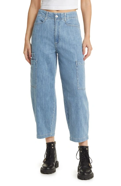 Le Jean Goldie Tapered Cargo Jeans In French Blue