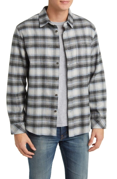Rails Forrest Plaid Cotton Flannel Button-up Shirt In Charcoal Heather Yucca