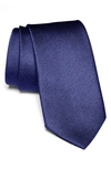 Jack Victor Bowman Solid Silk Blend Tie In Denim