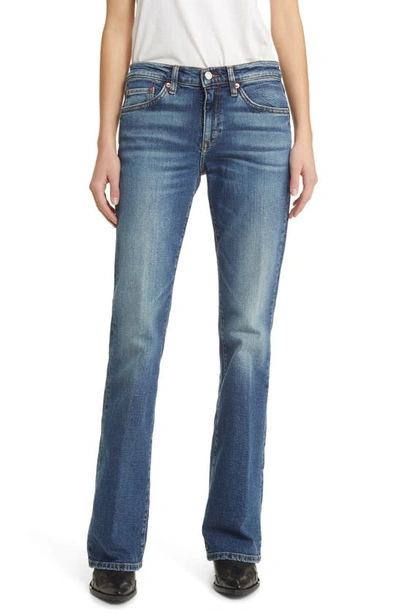 Re/done Baby Bootcut Jeans In Azzurro
