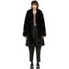Marc Jacobs Chubby Plush Coat With Collar In Black