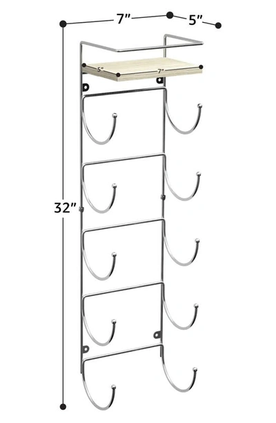 Sorbus Wall Mounted Organizing Rack In Silver