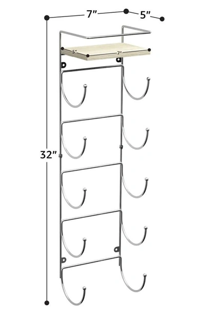 Sorbus Wall Mounted Organizing Rack In Metallic