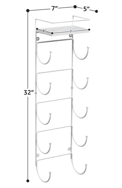 Sorbus Wall Mounted Organizing Rack In White