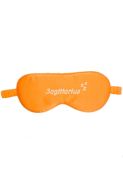 Holisticity Zodiac Silk Eye Mask - Sagittarius In Orange
