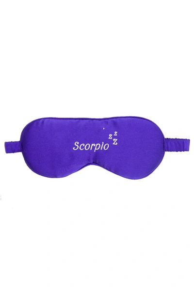 Holisticity Zodiac Silk Eye Mask - Scorpio In Blue