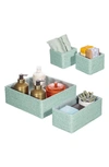 Sorbus Set Of 4 Woven Rope Storage Baskets In Teal