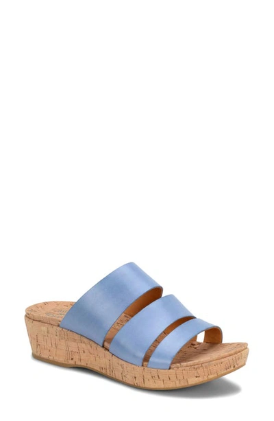 Kork-ease Menzie Wedge Slide Sandal In Blue F/ G