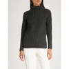 Max Mara Rally Cable-knit Wool And Cashmere-blend Jumper In Grey