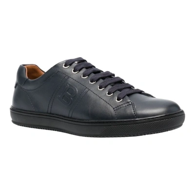 Bally Orivel Men's 6240302 Navy Leather Sneaker In Blue