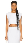 Posse Martina Crop Top In Ivory
