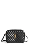 Saint Laurent Lou Leather Camera Bag In Black