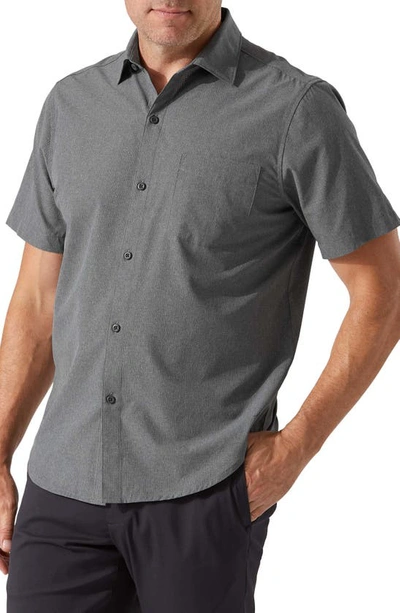 Tommy Bahama Bahama Coast Short Sleeve Islandzone® Button-up Shirt In Grey