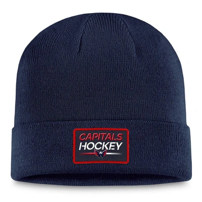 Fanatics Branded  Navy Washington Capitals Authentic Pro Cuffed Knit Hat