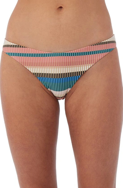 O'neill Kendari Rockley Stripe Bikini Bottoms In Multi Colored