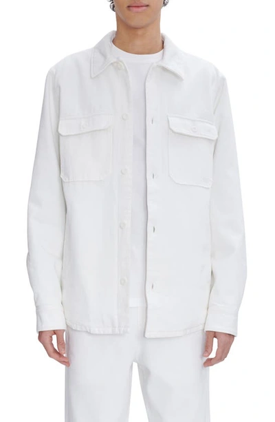 Apc Alessio Denim Button-up Shirt Jacket In Aab White