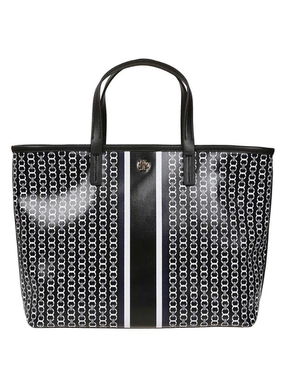 Tory Burch Gemini Link Small Tote In Nero