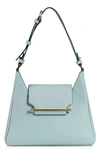 Strathberry Multrees Leather Hobo In Duck Egg Blue