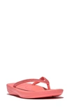 Fitflop Iqushion™ Splash Crystal Flip Flop In Rosy Coral