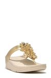 Fitflop Fino Bauble Bead Flip Flop In Platino