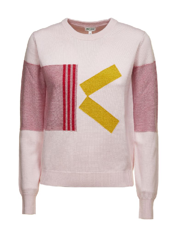 white and pink kenzo jumper